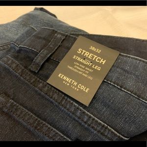 NWT Kenneth Cole Stretch Straight Leg Jeans 38X32